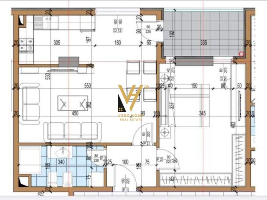 Apartamento à venda 1+1+varanda na rruga ali shefqeti, no 1º andar, 76 m²