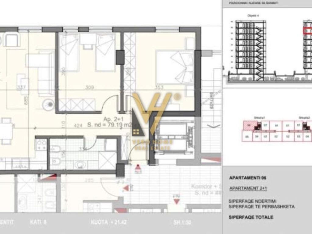 Apartamento à venda 2+1 em qtu 91 m²