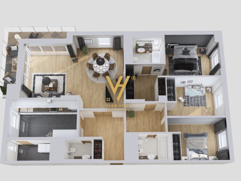 Apartment for sale 2+1+2 at olimpik complex 115 m²