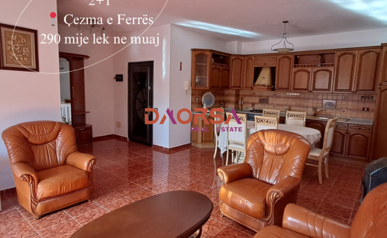 Jepet me qira apartament 2+1 te cezma e ferres