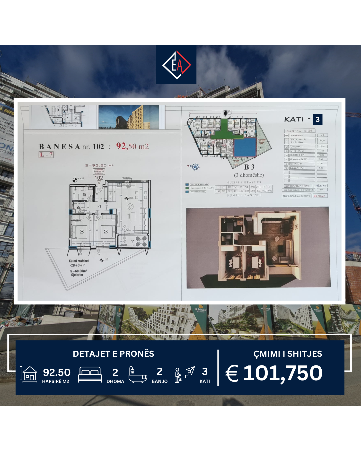 Appartement à louer à Pristina nouvelle!