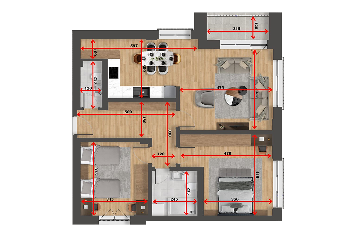 Apartamento de 100,7m² à venda em Veternik (8)