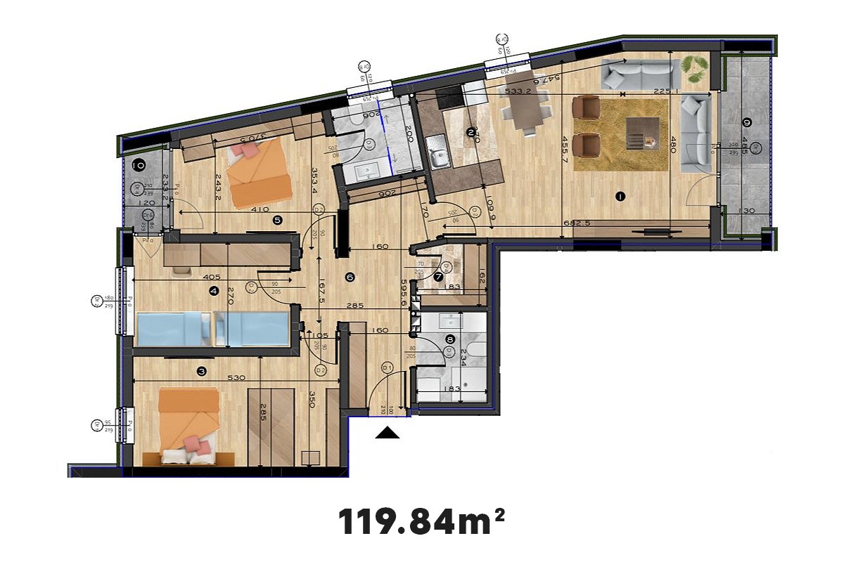 Banesë 119.84m² në #shitje te Prishtina e Re (2)