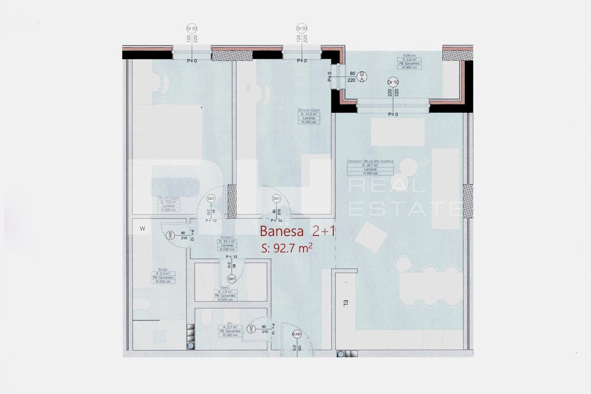 Apartment 92.7m² for sale in bau invest, emshir