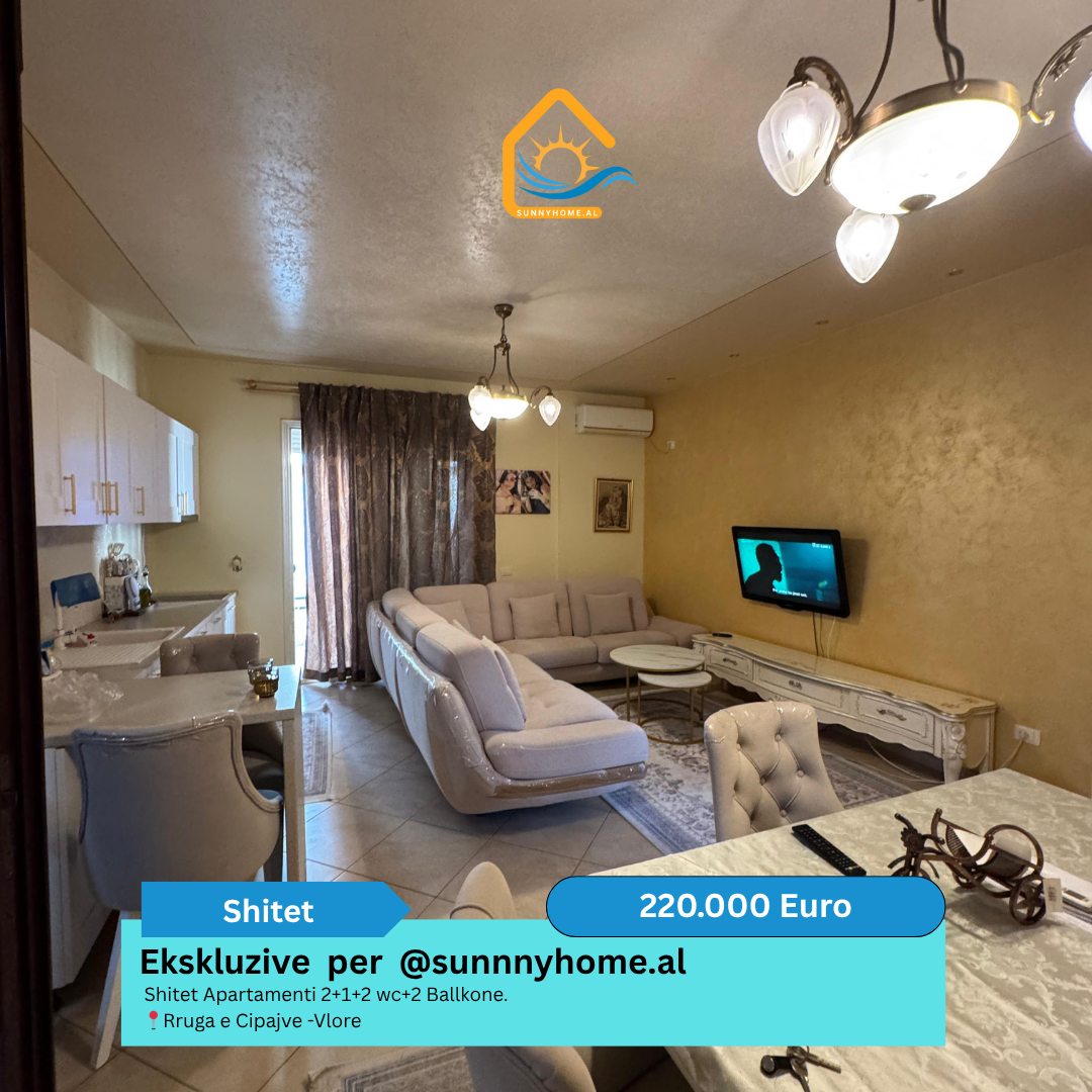 ‼️ exclusif à Vlora pour @sunnyhome.al ‼️ appartement à vendre 2+1+2 salles de bain + 2 balcons. Rue cipajve - Vlora prix : 220 000 euros