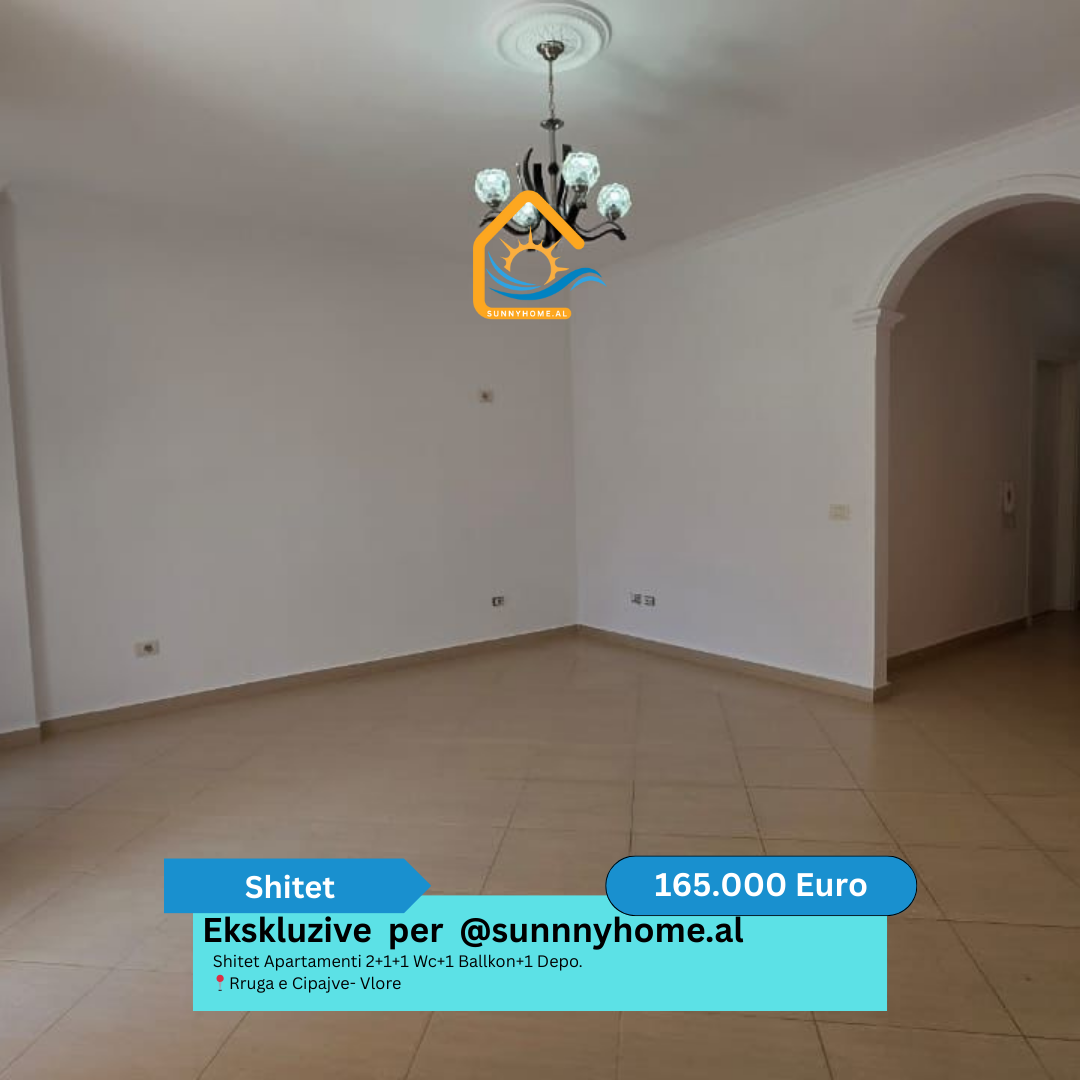 ‼️ exclusif uniquement pour @sunnyhome.al ‼️ appartement à vendre 2+1+1 wc+1 balcon+1 cave. Rruga e cipajve - Vlorë prix : 165 000 euros