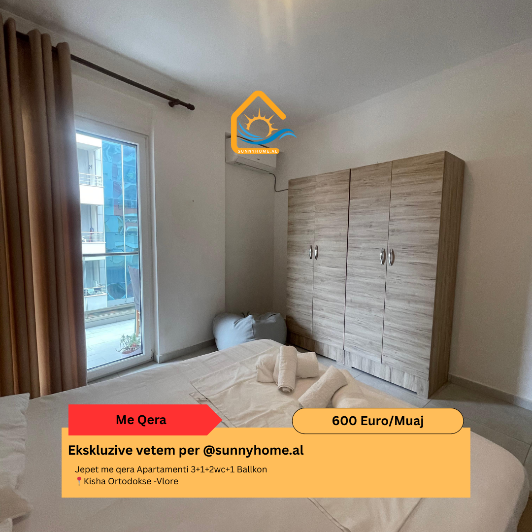‼️ esclusivo a Vlorë per @sunnyhome.al ‼️ appartamento in affitto 3+1+2wc+1 balcone chiesa ortodossa - Vlorë prezzo: 600 euro/mese (7)