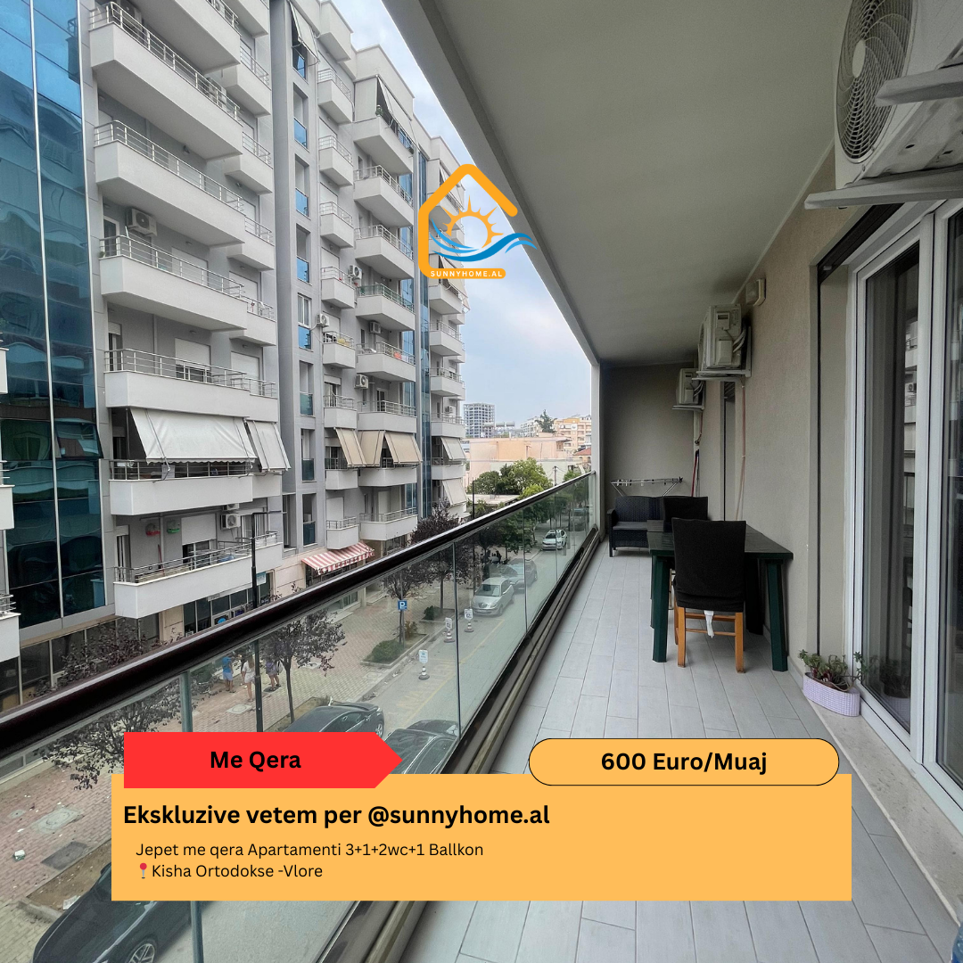 ‼️ esclusivo a Vlorë per @sunnyhome.al ‼️ appartamento in affitto 3+1+2wc+1 balcone chiesa ortodossa - Vlorë prezzo: 600 euro/mese (8)