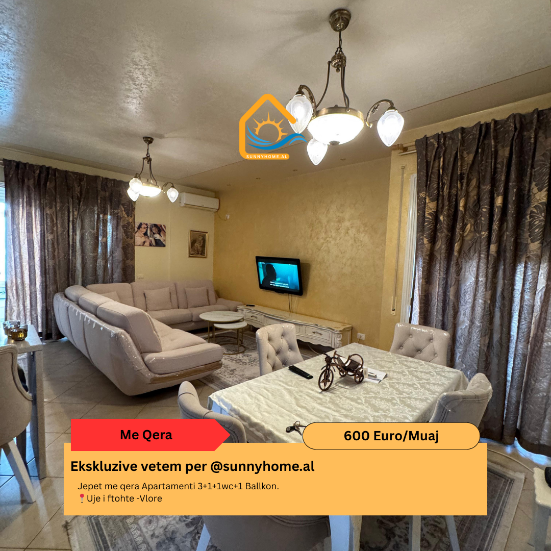 Exclusif à Vlora par @sunnyhome.al pour location longue durée appartement 2+1+2 salles de bain + 2 balcons. Rue cipajve - Vlora prix : 600 euros/mois