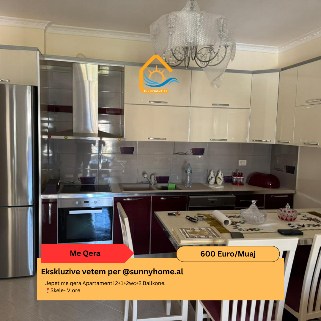 ‼️ exclusivo en Vlora para @sunnyhome.al ‼️ alquiler: Apartamento 2+1+2wc+2 balcones. Skele - Vlora precio: 600 euro/mes (2)