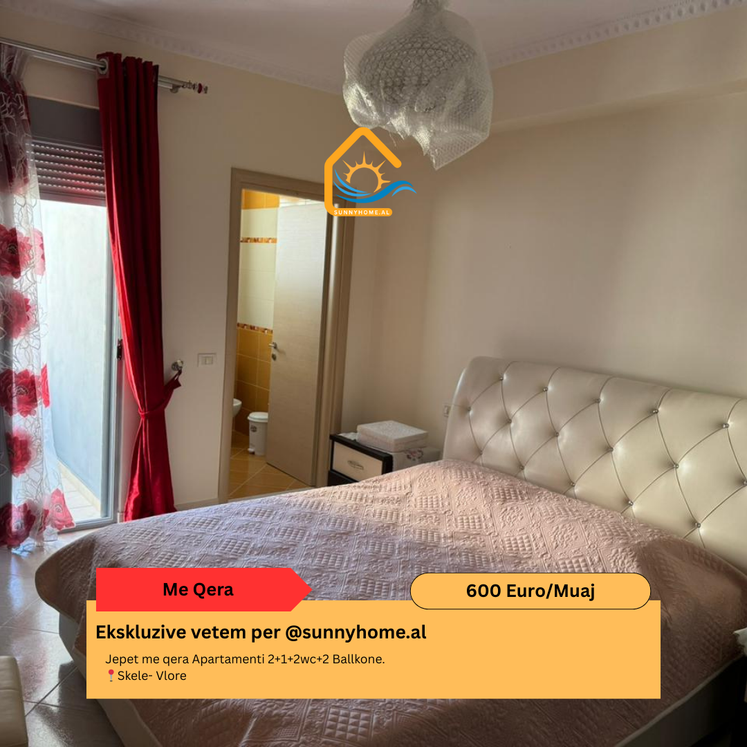 ‼️ exclusivo en Vlora para @sunnyhome.al ‼️ alquiler: Apartamento 2+1+2wc+2 balcones. Skele - Vlora precio: 600 euro/mes (3)