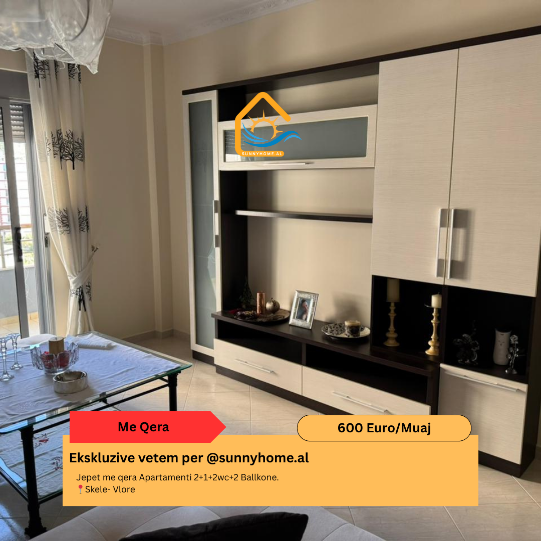 ‼️ exclusivo en Vlora para @sunnyhome.al ‼️ alquiler: Apartamento 2+1+2wc+2 balcones. Skele - Vlora precio: 600 euro/mes (6)