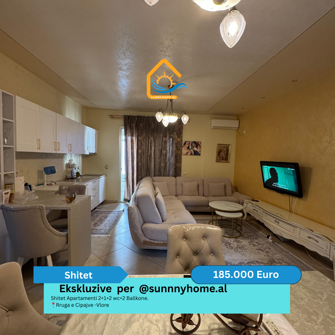 ‼️ exclusivo en Vlorë para @sunnyhome.al ‼️ apartamento en venta 2+1+2 baños + 2 balcones. Rruga e cipajve - Vlorë precio: 185.000 euros