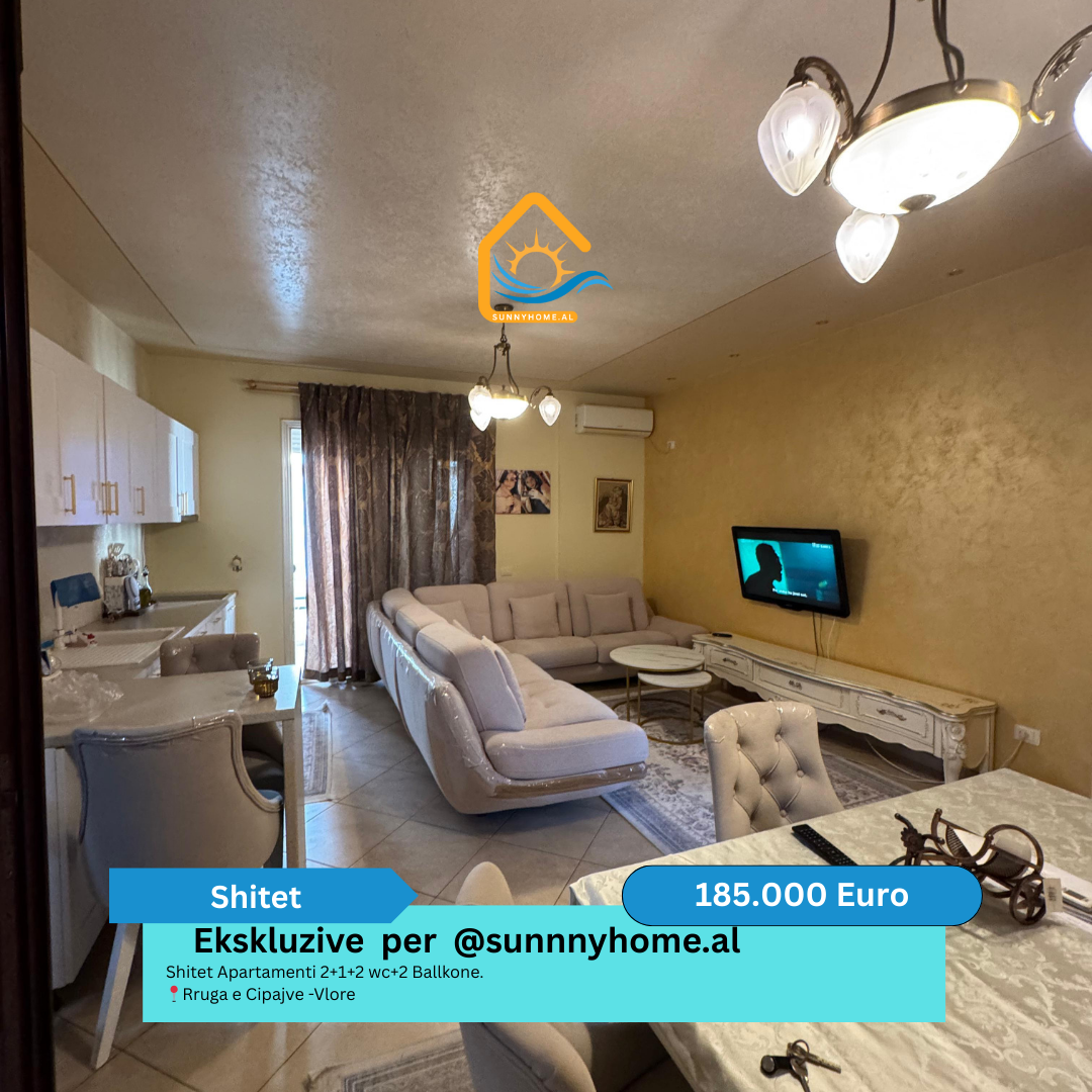 ‼️ exclusivo en Vlorë para @sunnyhome.al ‼️ apartamento en venta 2+1+2 baños + 2 balcones. Rruga e cipajve - Vlorë precio: 185.000 euros (2)