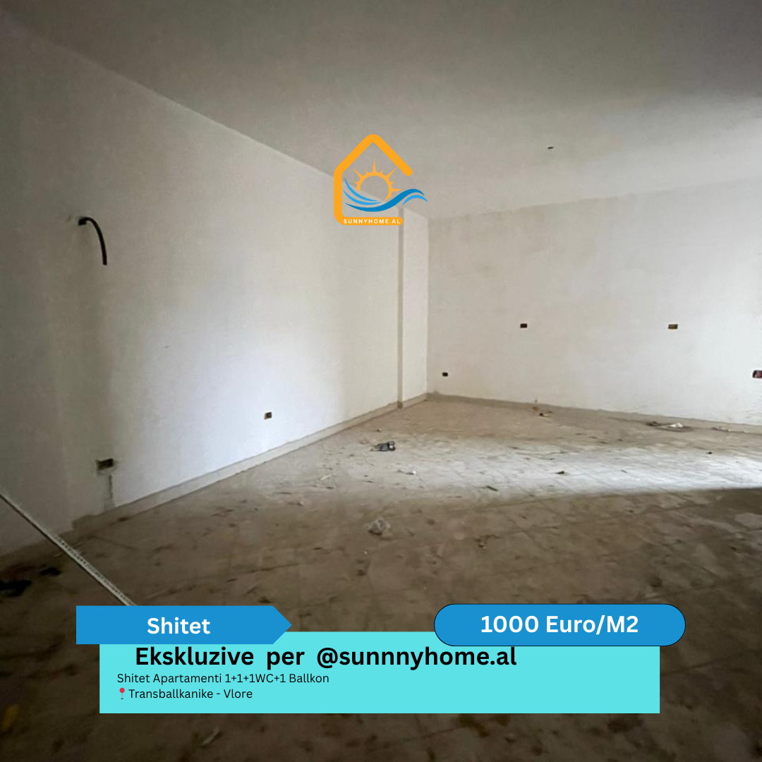 ‼️ exclusivo solo para @sunnyhome.al ‼️ apartamento en venta 1+1+1wc+1 balcón transballkanike – Vlore precio: 1000 euro/m² (2)