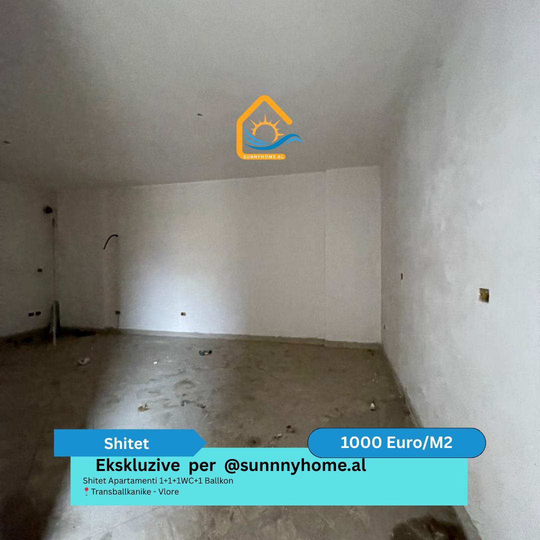 ‼️ exclusivo solo para @sunnyhome.al ‼️ apartamento en venta 1+1+1wc+1 balcón transballkanike – Vlore precio: 1000 euro/m² (4)