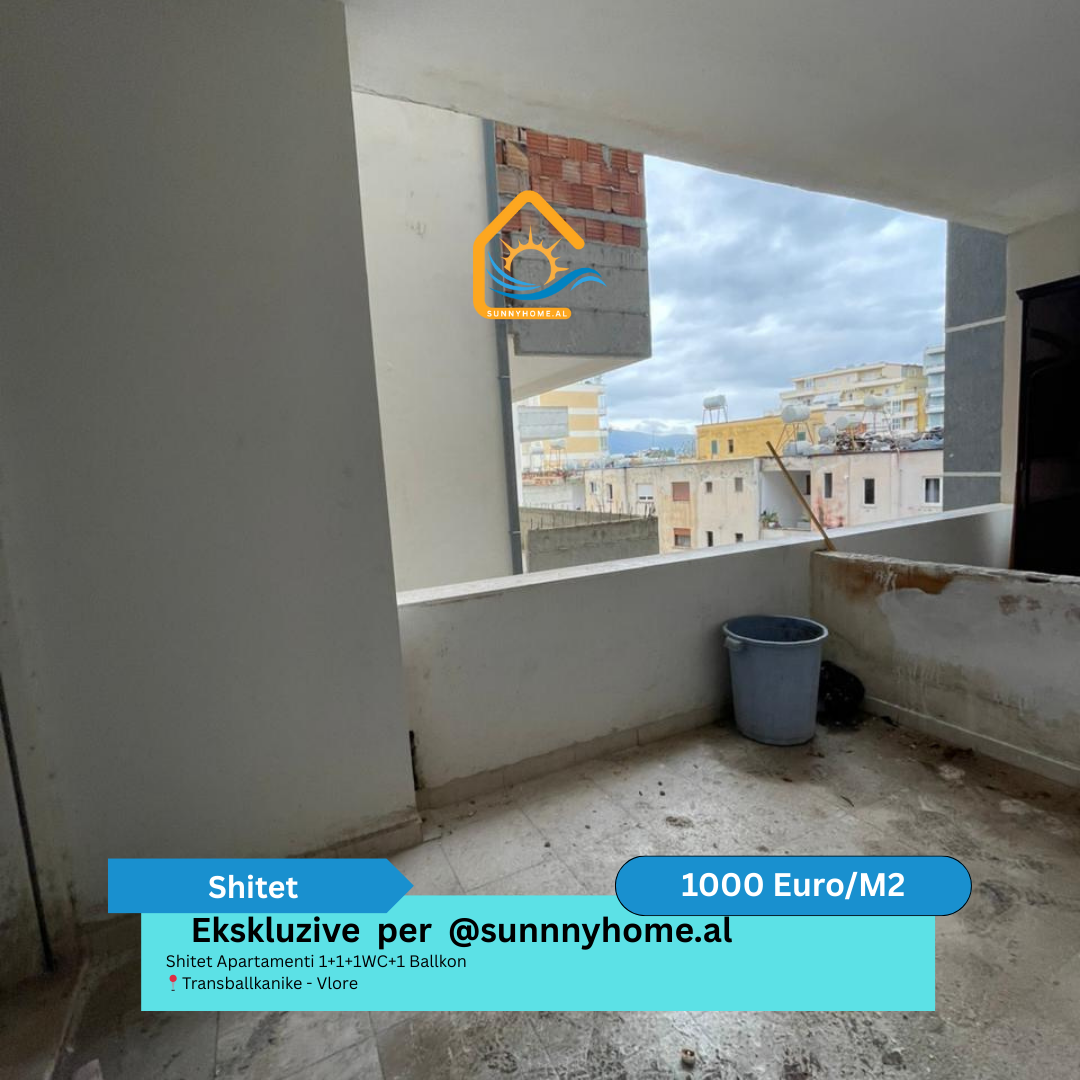 ‼️ exclusivo solo para @sunnyhome.al ‼️ apartamento en venta 1+1+1wc+1 balcón transballkanike – Vlore precio: 1000 euro/m² (5)