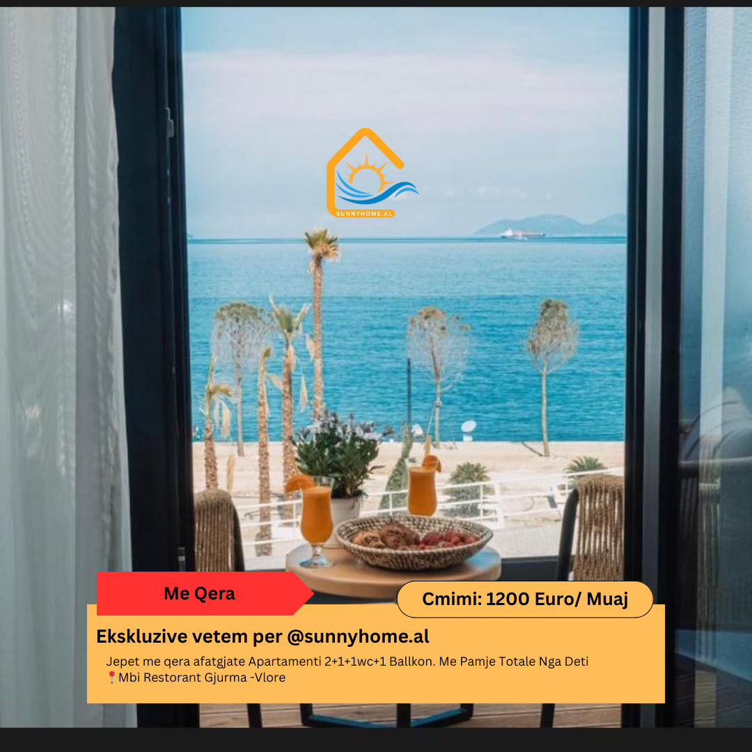 ‼️ exclusif à Vlora pour @sunnyhome.al ‼️ location longue durée d’un appartement 2+1+1wc+1 balcon. Vue totale sur la mer au-dessus du restaurant gjurma - Vlora prix : 1200 euros/mois