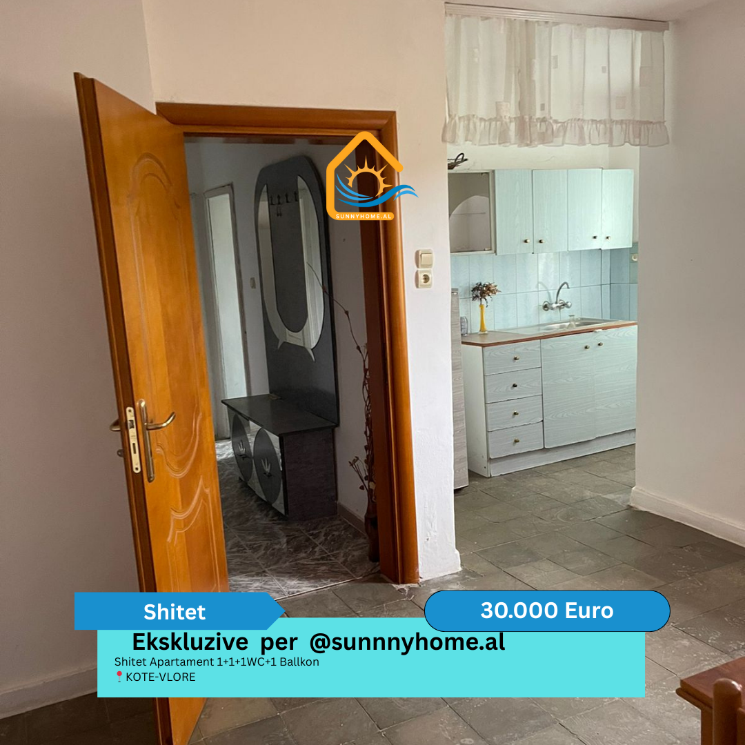 ‼️ exklusiv nur für @sunnyhome.al ‼️ wohnung zu verkaufen 1+1+1wc+1 balkon kote-vlore preis: 30.000 euro