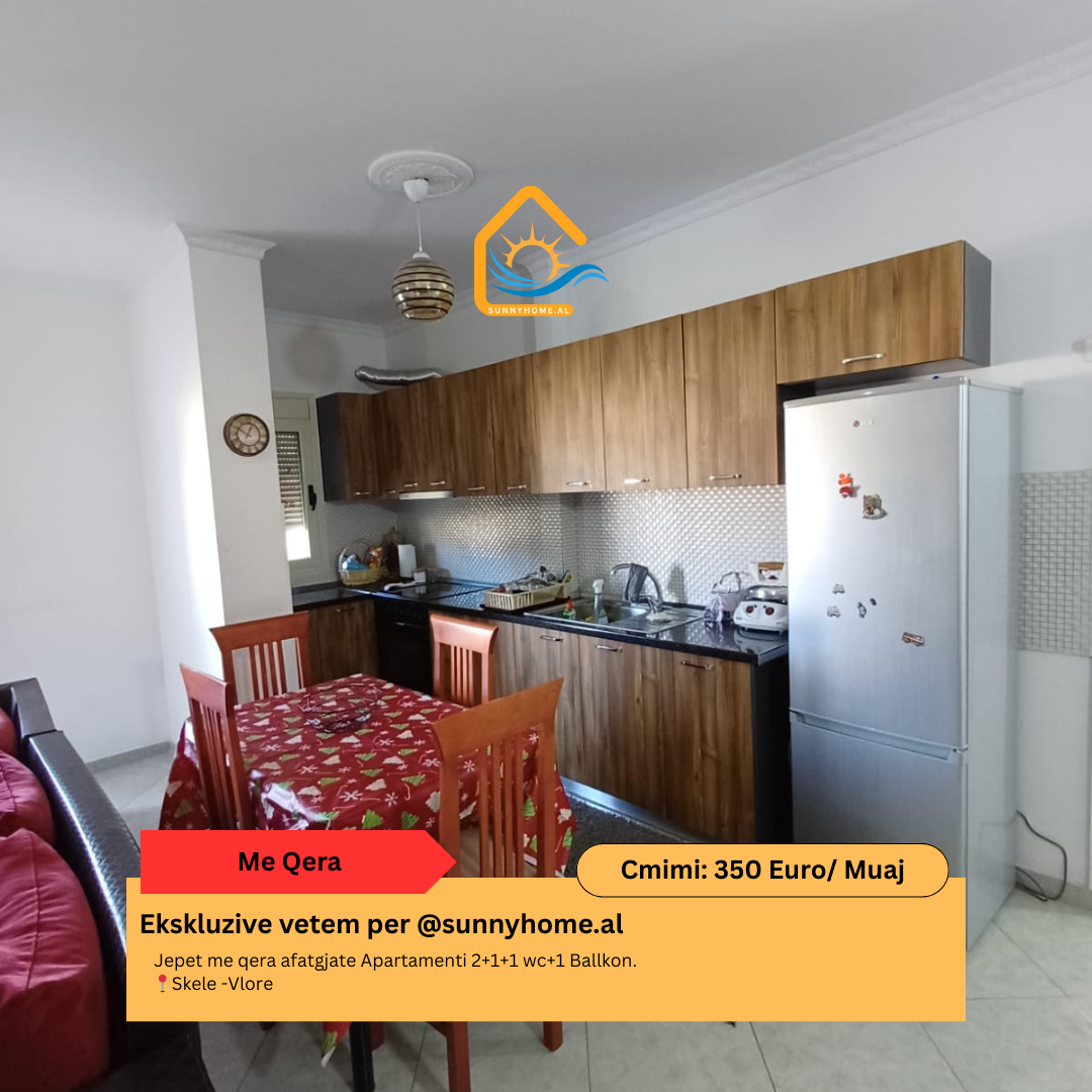 ‼️ exklusiv in Vlora für @sunnyhome.al ‼️ langzeitmiete einer 2+1+1 wc + 1 balkon wohnung. Skele - Vlora preis: 350 euro/monat (3)