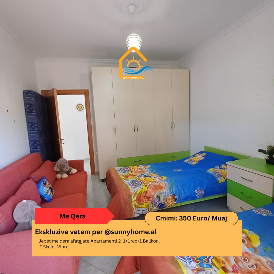 ‼️ exklusiv in Vlora für @sunnyhome.al ‼️ langzeitmiete einer 2+1+1 wc + 1 balkon wohnung. Skele - Vlora preis: 350 euro/monat (4)