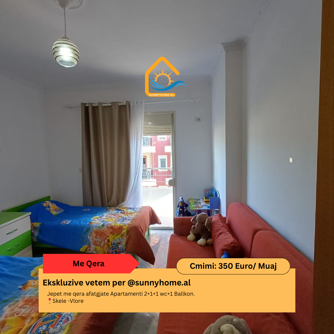 ‼️ exklusiv in Vlora für @sunnyhome.al ‼️ langzeitmiete einer 2+1+1 wc + 1 balkon wohnung. Skele - Vlora preis: 350 euro/monat (5)