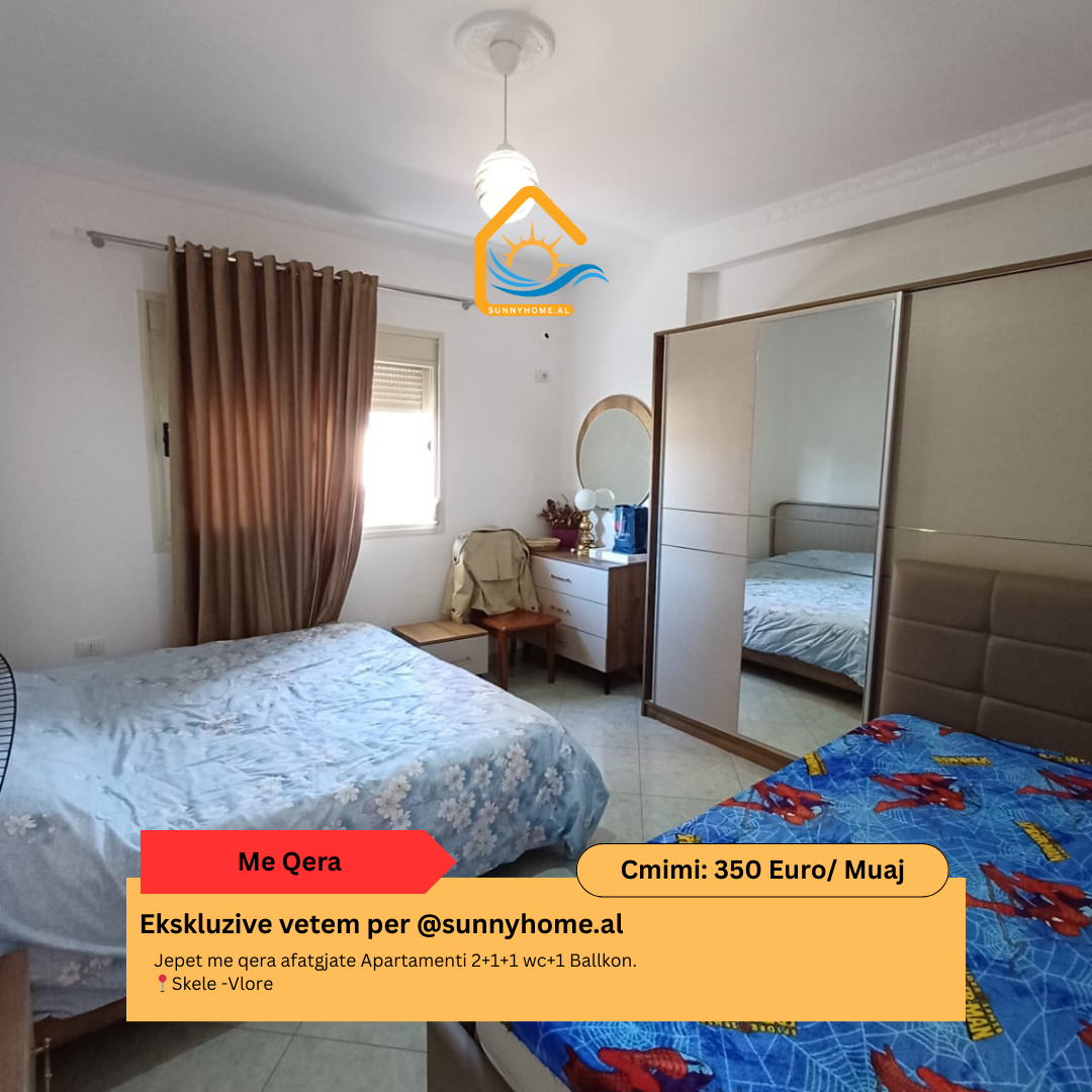 ‼️ exklusiv in Vlora für @sunnyhome.al ‼️ langzeitmiete einer 2+1+1 wc + 1 balkon wohnung. Skele - Vlora preis: 350 euro/monat (6)