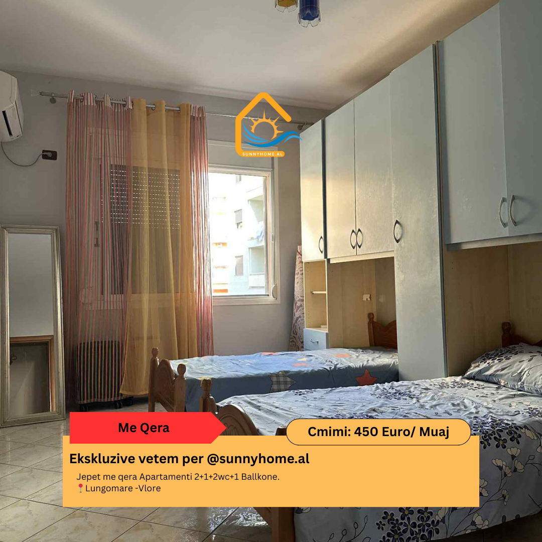 ‼️ exklusiv in Vlorë für @sunnyhome.al ‼️ zur miete: 2+1+2wc+1 balkon wohnung. Meerblick lungomare - Vlorë preis: 450 euro/monat (4)