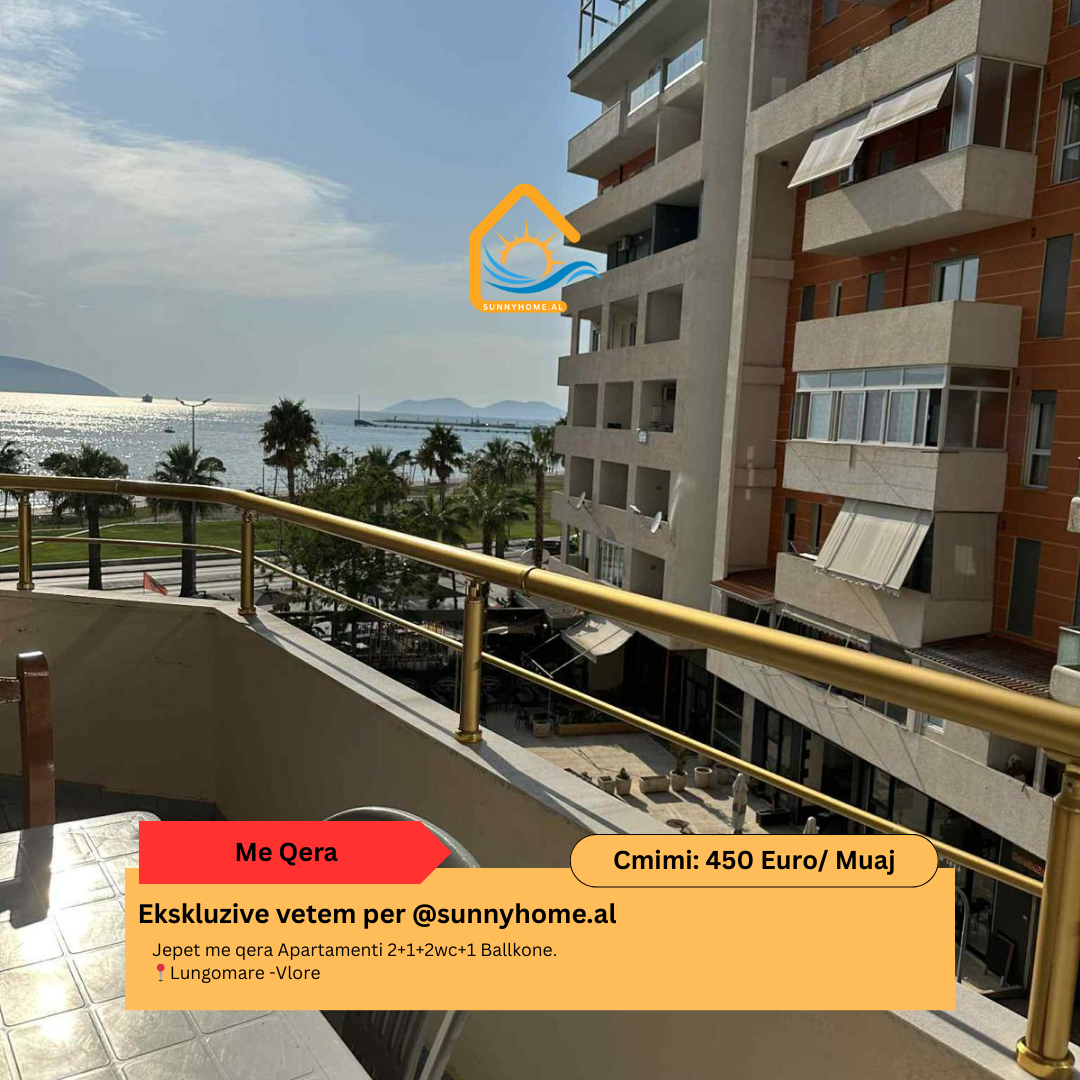 ‼️ exklusiv in Vlorë für @sunnyhome.al ‼️ zur miete: 2+1+2wc+1 balkon wohnung. Meerblick lungomare - Vlorë preis: 450 euro/monat (5)