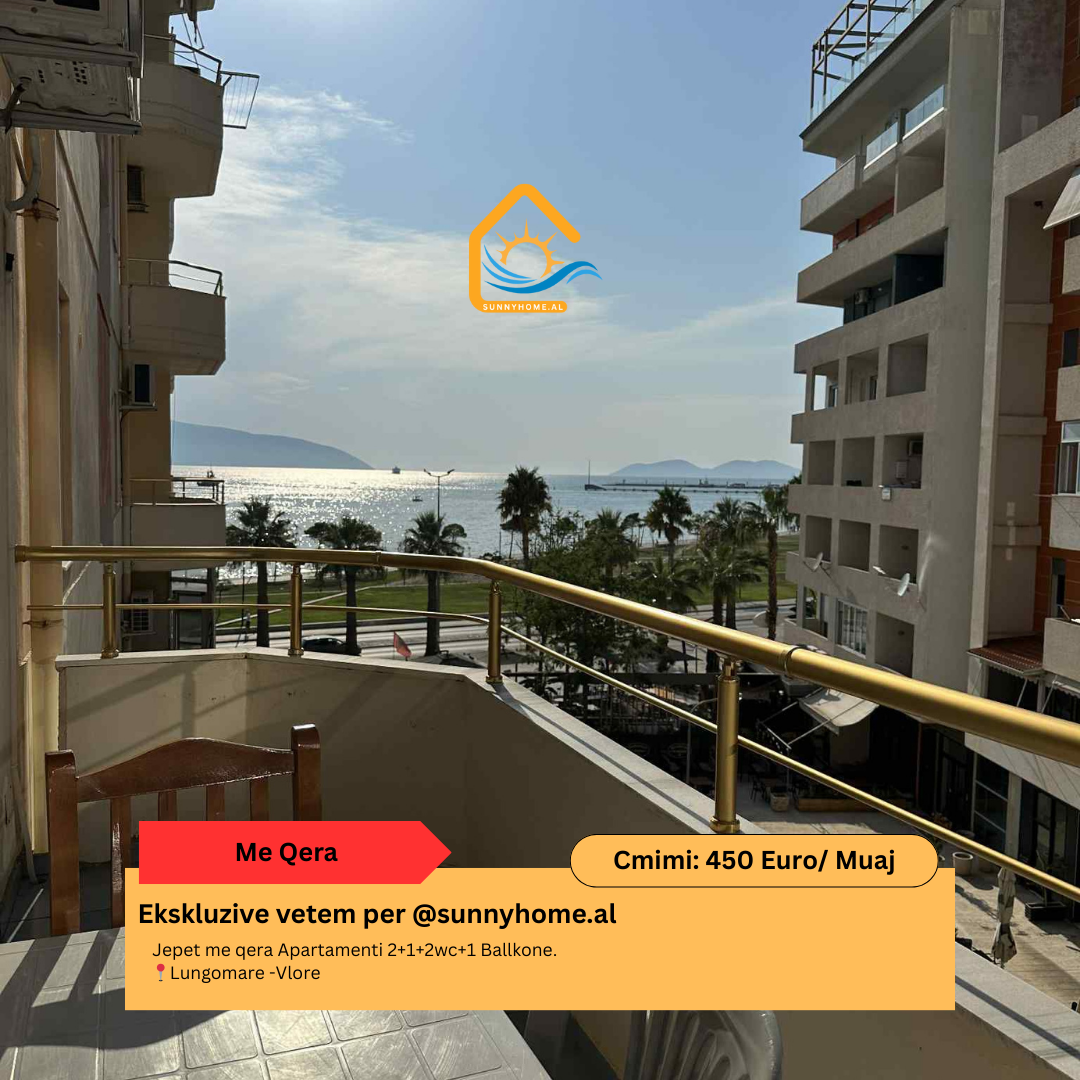 ‼️ exklusiv in Vlorë für @sunnyhome.al ‼️ zur miete: 2+1+2wc+1 balkon wohnung. Meerblick lungomare - Vlorë preis: 450 euro/monat (6)