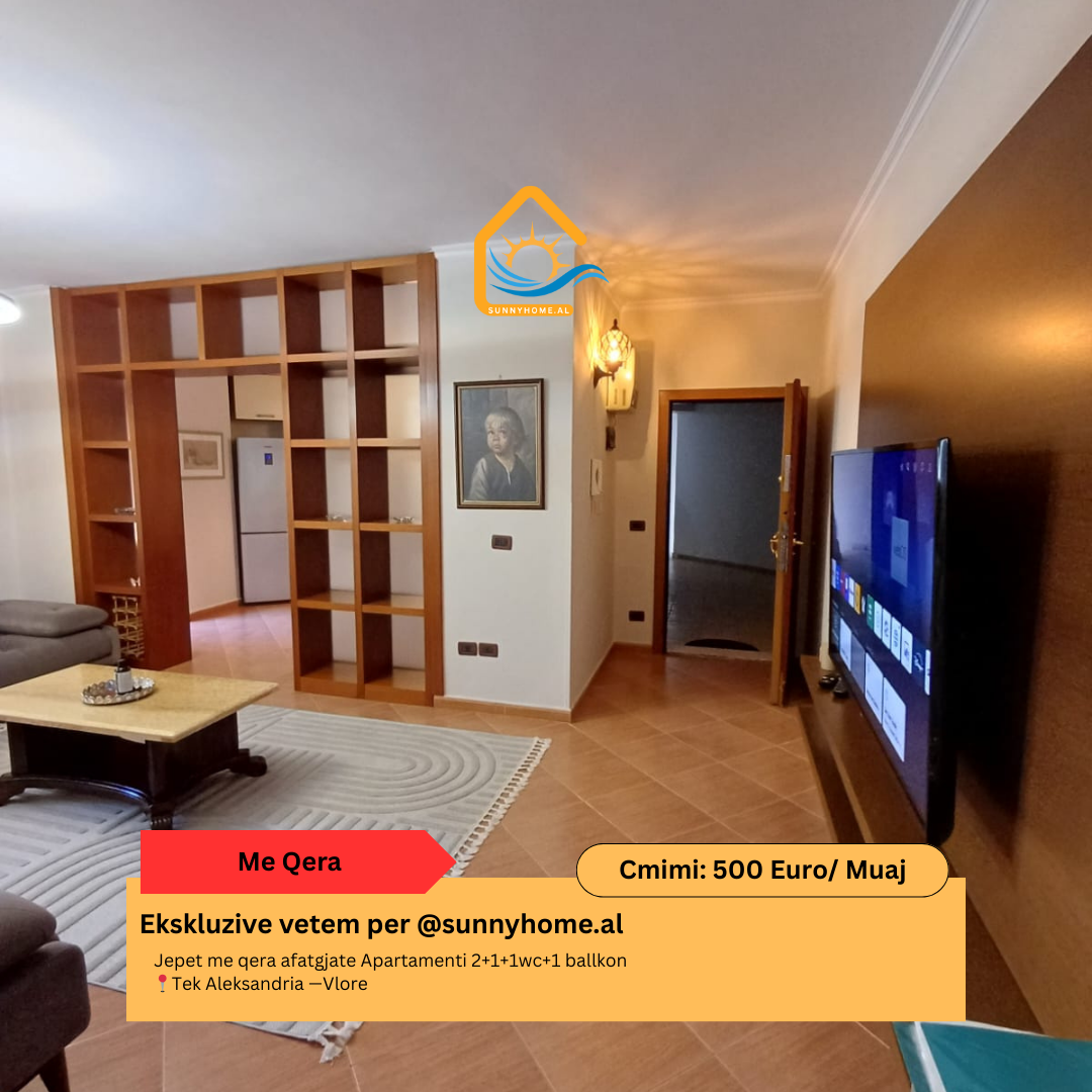 ‼️ exklusiv in Vlorë @sunnyhome.al ‼️ langzeitmiete einer 2+1+1wc+1 balkon wohnung bei aleksandria —Vlorë preis: 500 euro /monat (2)