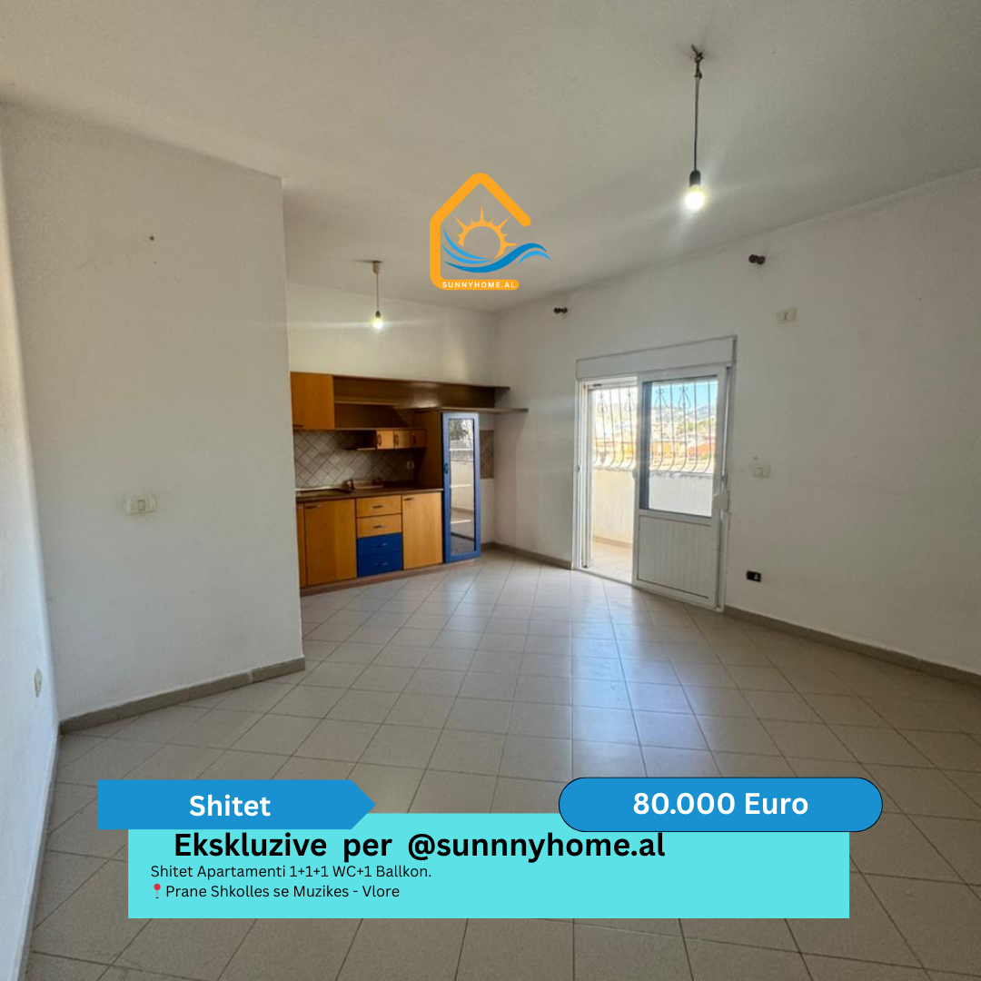 ‼️esclusivo a vlore @sunnyhome.al ‼️ appartamento in vendita 1+1+1 wc+1 balcone. Vicino alla scuola di musica – Vlore prezzo: 80.000 euro (2)