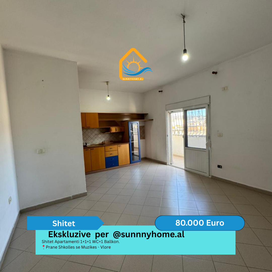 ‼️esclusivo a vlore @sunnyhome.al ‼️ appartamento in vendita 1+1+1 wc+1 balcone. Vicino alla scuola di musica – Vlore prezzo: 80.000 euro (3)
