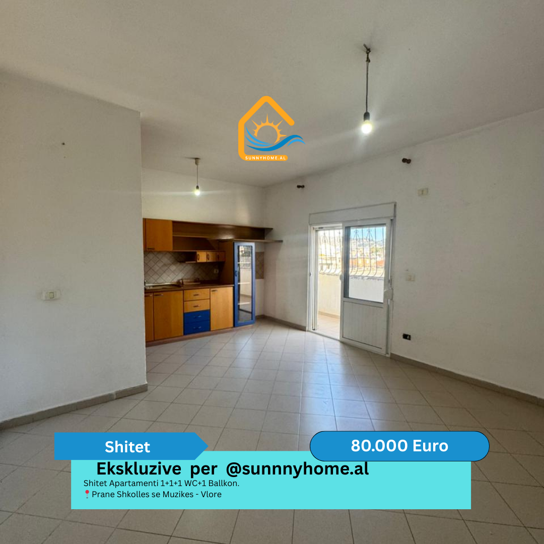‼️esclusivo a vlore @sunnyhome.al ‼️ appartamento in vendita 1+1+1 wc+1 balcone. Vicino alla scuola di musica – Vlore prezzo: 80.000 euro (4)