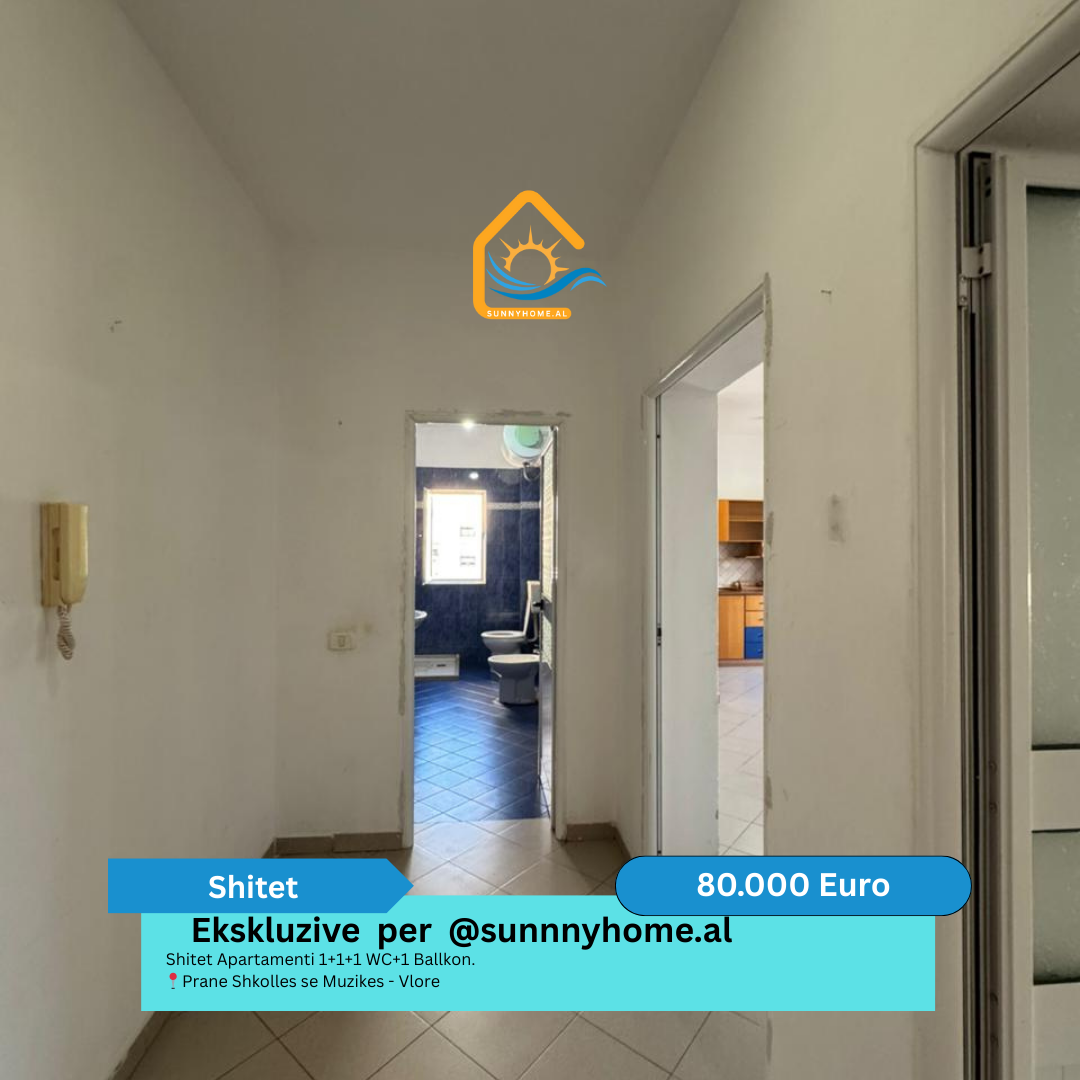 ‼️esclusivo a vlore @sunnyhome.al ‼️ appartamento in vendita 1+1+1 wc+1 balcone. Vicino alla scuola di musica – Vlore prezzo: 80.000 euro (6)