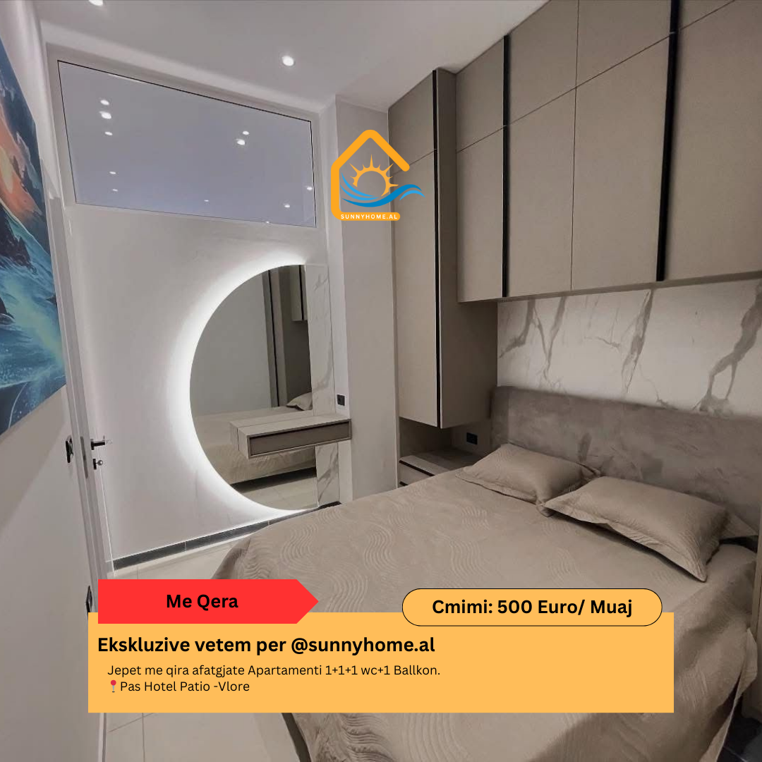 ‼️ exclusivo en Vlora para @sunnyhome.al ‼️ alquiler a largo plazo de un apartamento 1+1+1 baño con 1 balcón. Detrás del hotel patio - Vlora precio: 500 euro/mes (8)