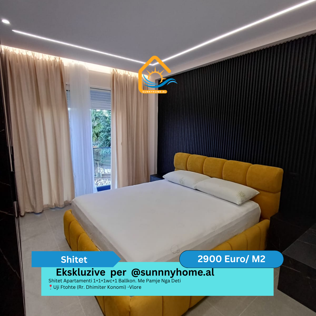 ‼️ exklusiv in vlore für sunnyhome.al ‼️ wohnung zum verkauf 1+1+1wc+1 balkon. Meerblick uji ftohte (rr. Dhimiter konomi) - vlore preis: 2900 euro/m² (3)