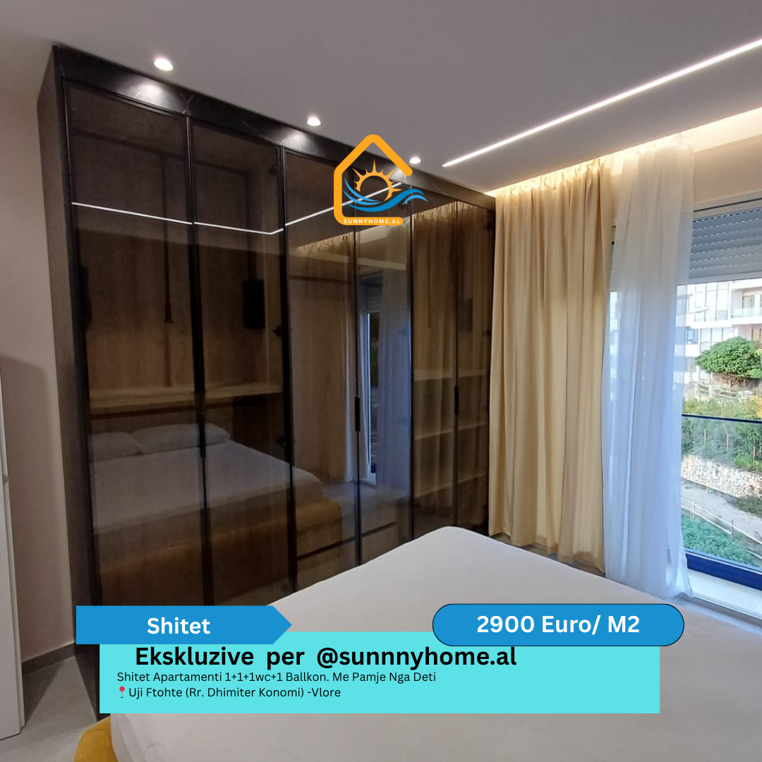 ‼️ exklusiv in vlore für sunnyhome.al ‼️ wohnung zum verkauf 1+1+1wc+1 balkon. Meerblick uji ftohte (rr. Dhimiter konomi) - vlore preis: 2900 euro/m² (4)