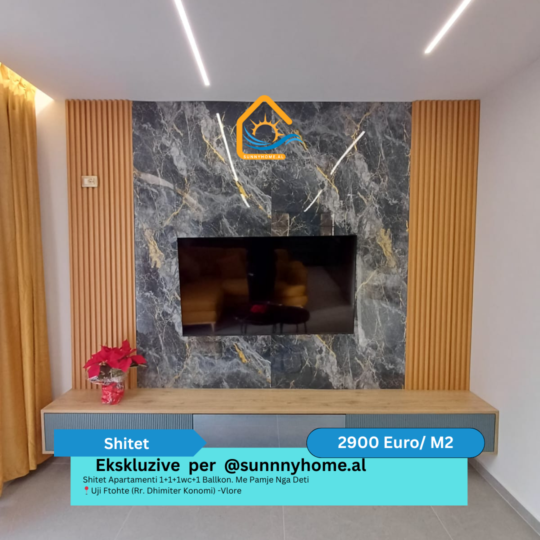 ‼️ exklusiv in vlore für sunnyhome.al ‼️ wohnung zum verkauf 1+1+1wc+1 balkon. Meerblick uji ftohte (rr. Dhimiter konomi) - vlore preis: 2900 euro/m² (7)