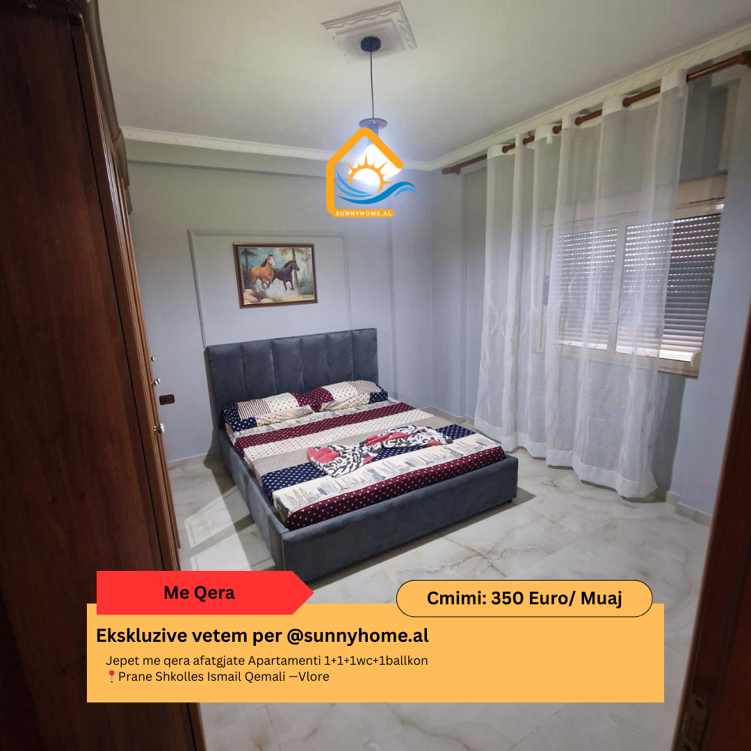 ‼️ exclusivo en Vlorë @sunnyhome.al ‼️ alquiler a largo plazo de un apartamento 1+1+1wc+1 balcón cerca de la escuela ismail qemali — Vlorë precio: 350 euro /mes (6)