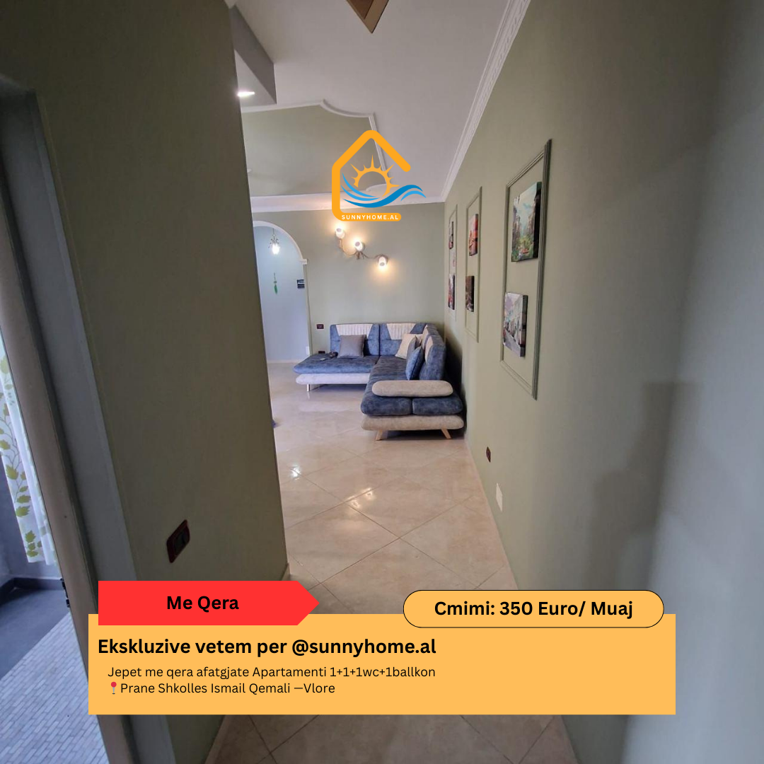 ‼️ exclusivo en Vlorë @sunnyhome.al ‼️ alquiler a largo plazo de un apartamento 1+1+1wc+1 balcón cerca de la escuela ismail qemali — Vlorë precio: 350 euro /mes (7)