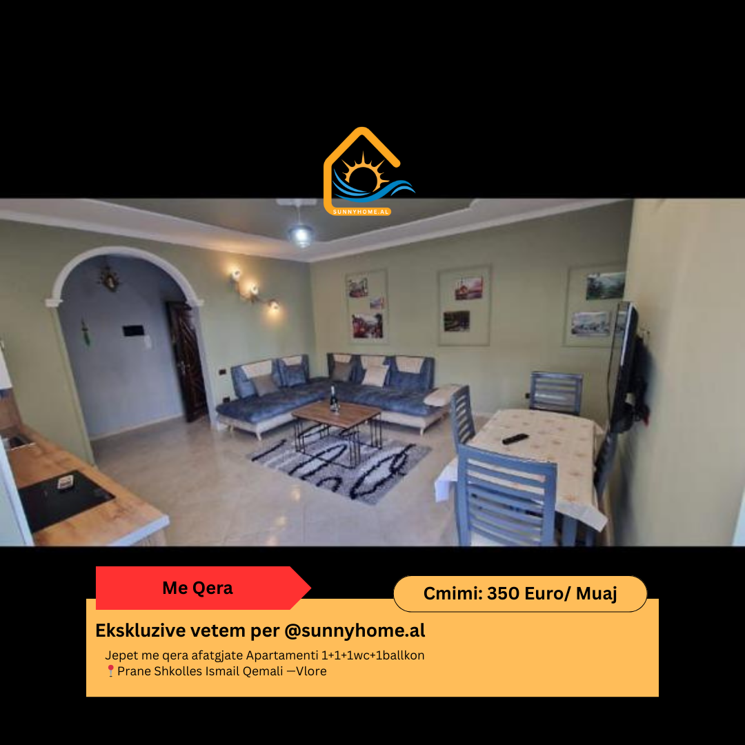 ‼️ exclusivo en Vlorë @sunnyhome.al ‼️ alquiler a largo plazo de un apartamento 1+1+1wc+1 balcón cerca de la escuela ismail qemali — Vlorë precio: 350 euro /mes (8)