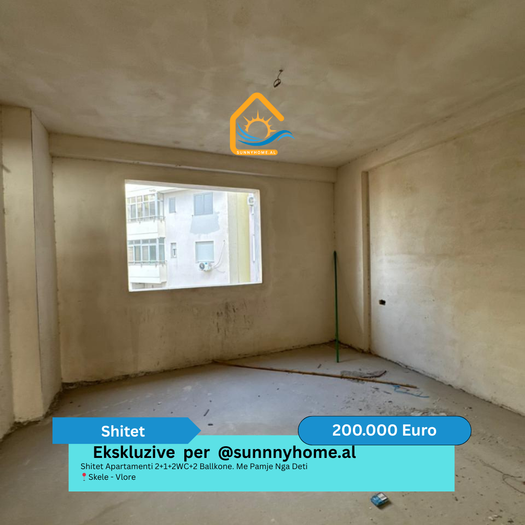 ‼️ exclusivo solo para @sunnyhome.al ‼️ apartamento en venta 2+1+2wc+2 balcones. Vista al mar skele – Vlore precio: 200.000 euros (no negociable) (2)