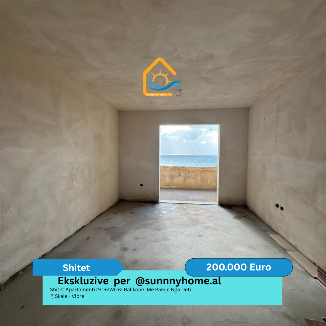 ‼️ exclusivo solo para @sunnyhome.al ‼️ apartamento en venta 2+1+2wc+2 balcones. Vista al mar skele – Vlore precio: 200.000 euros (no negociable) (5)
