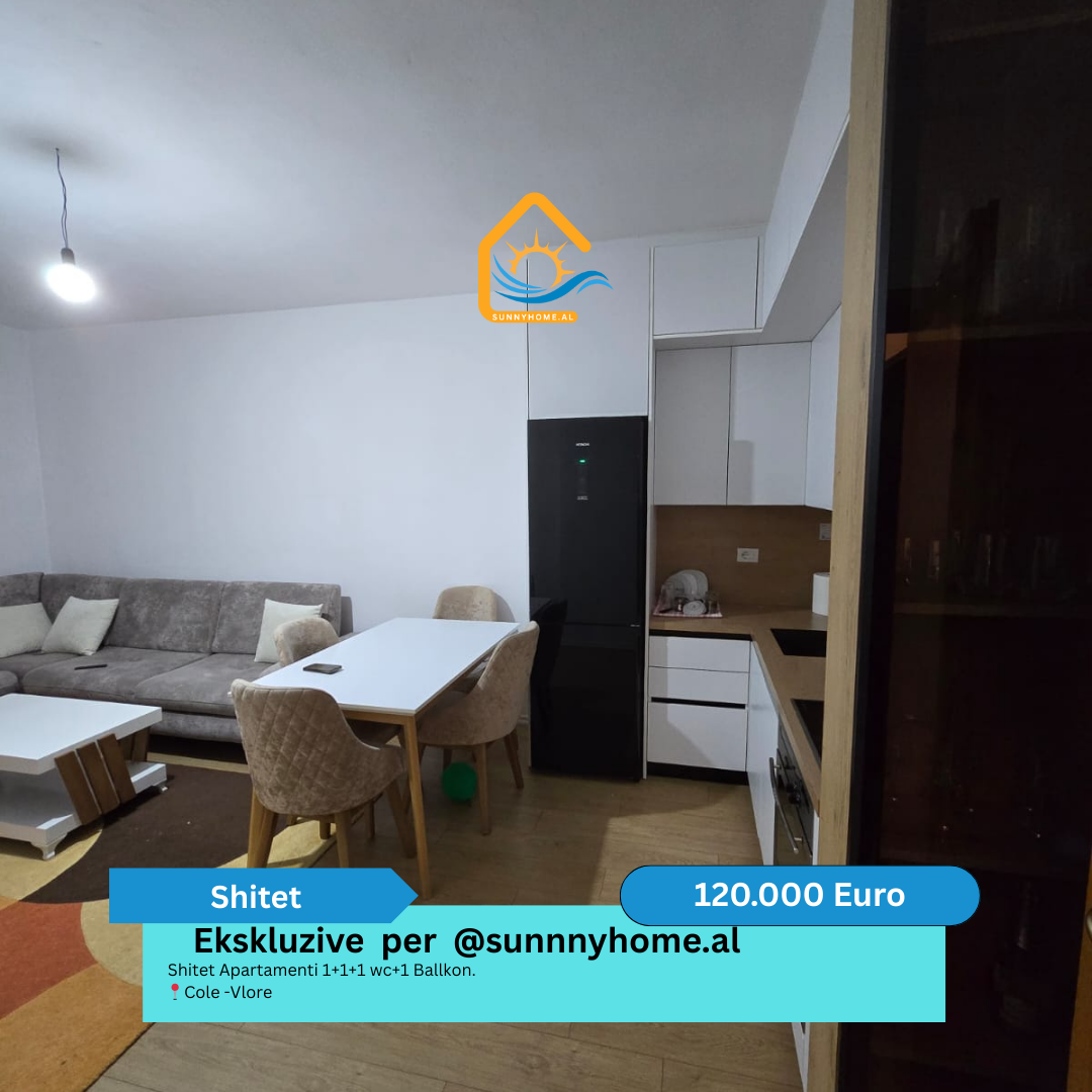 ‼️ exclusivo en vlore para @sunnyhome.al ‼️ apartamento en venta 1+1+1 wc+1 balcón. Cole -vlore precio: 120.000 euros (4)