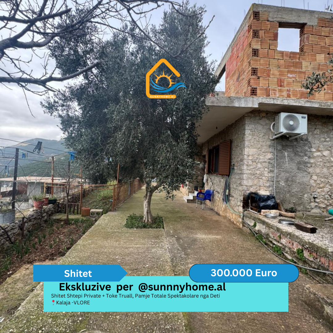 ‼️ esclusivo a vlore @sunnyhome.al ‼️ casa privata + terreno, vista totale spettacolare sul mare kalaja - vlore prezzo: 300.000 euro (non negoziabile) (3)