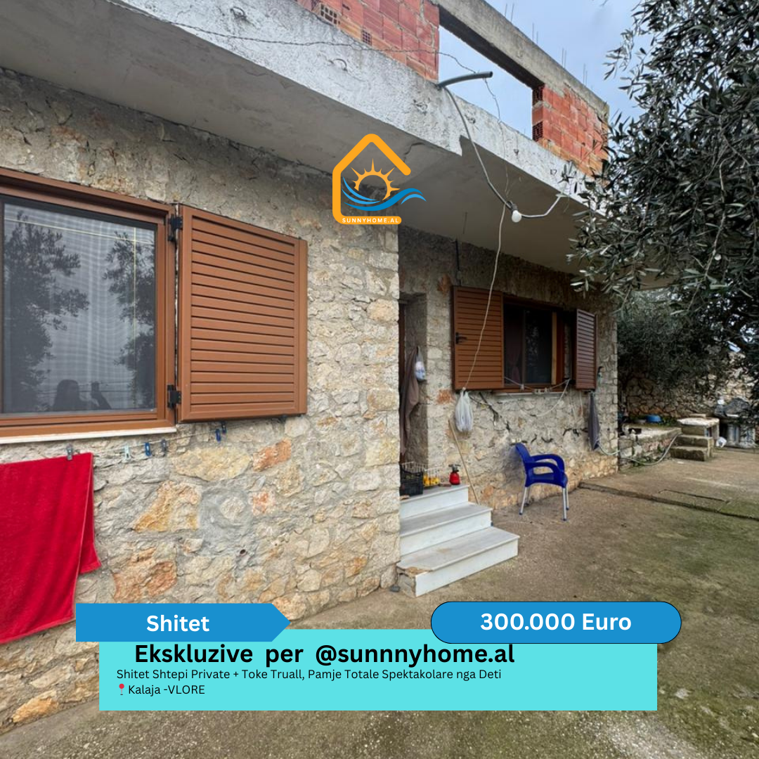 ‼️ esclusivo a vlore @sunnyhome.al ‼️ casa privata + terreno, vista totale spettacolare sul mare kalaja - vlore prezzo: 300.000 euro (non negoziabile) (4)