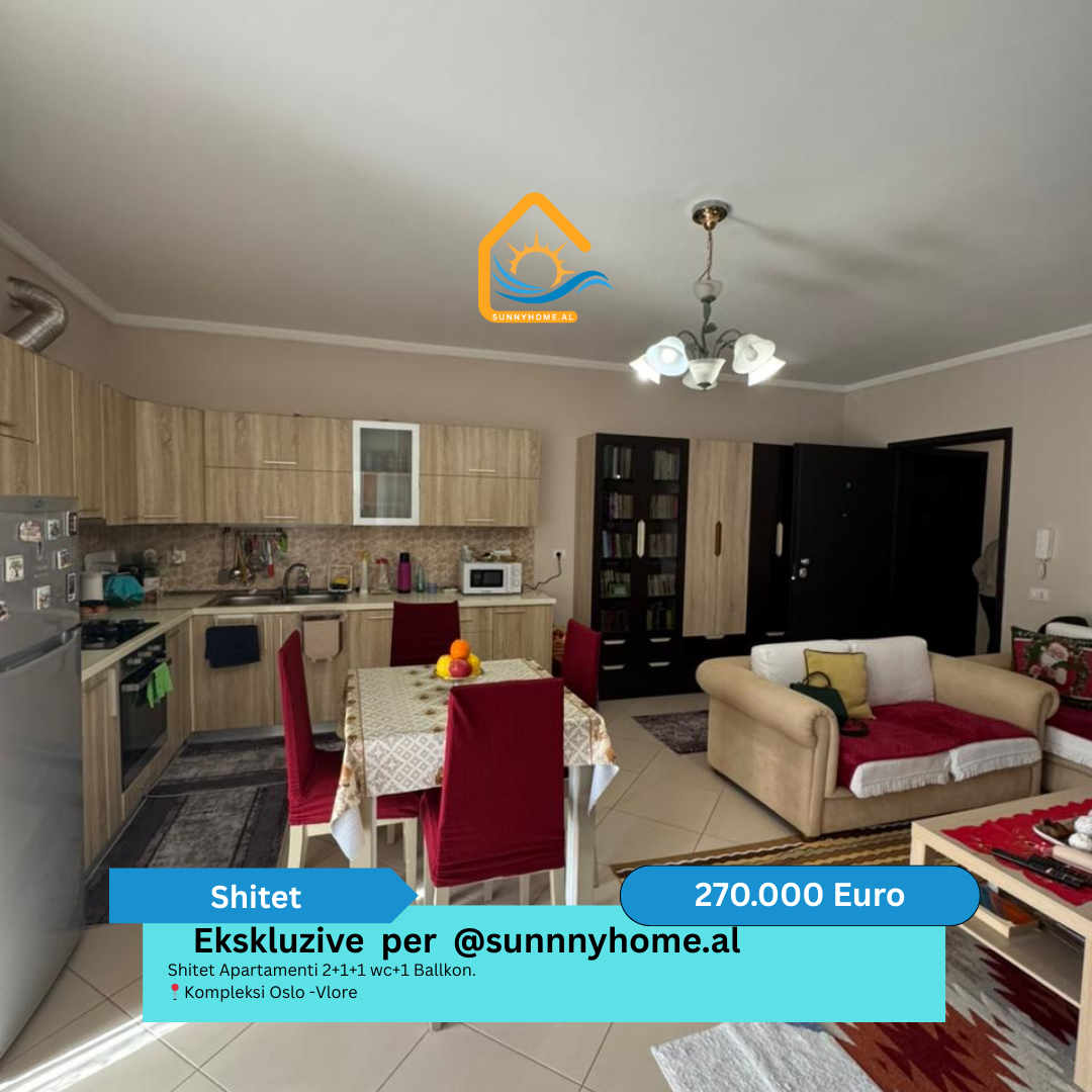 ‼️ exclusivo en vlore para @sunnyhome.al ‼️ apartamento 2+1+1 baño con 1 balcón. Complejo oslo - vlore precio: 270.000 euros (2)