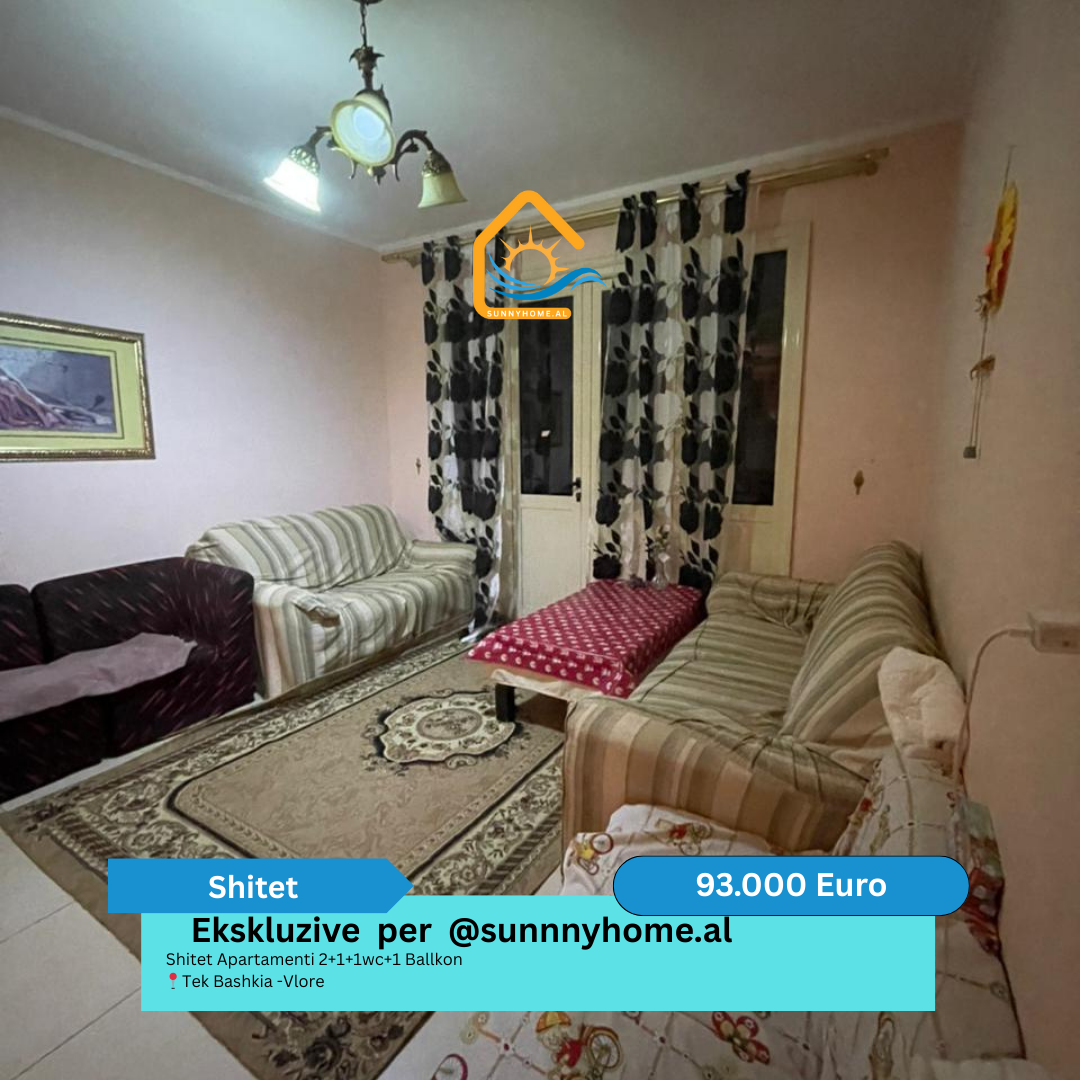 ‼️ esclusivo a Vlorë per sunnyhome.al ‼️ appartamento 2+1+1wc+1 balcone in vendita vicino al municipio - Vlorë prezzo: 93.000 euro