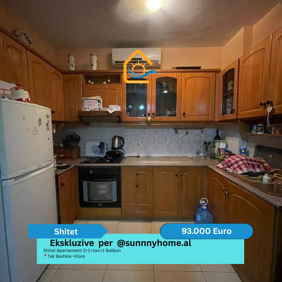 ‼️ esclusivo a Vlorë per sunnyhome.al ‼️ appartamento 2+1+1wc+1 balcone in vendita vicino al municipio - Vlorë prezzo: 93.000 euro (3)